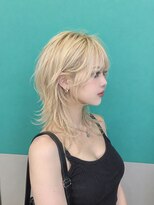 アース 熊本嘉島店(HAIR&MAKE EARTH)&nbsp;ブロンドヘアとウルフカット
