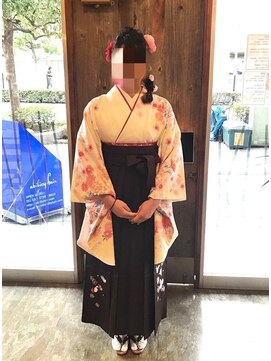 アビリティ ヘアー(ability hair) 蒲田abilityhair 卒業式 袴着付け 編み込みサイドスタイル