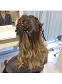ハーフツイン @ヘアセット