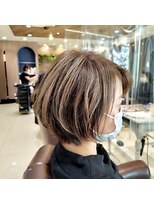 ドラマチックヘア 野鳥の森店(DRAMATIC HAIR)&nbsp;ふわふわボブにハイライト＋ブルーアッシュ◎30代40代50代