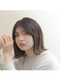 【Dulce】外ハネミディアムボブ×グレージュカラー