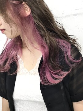 アジールヘア 東上野店(agir hair) ピンクカラー、インナーカラー20代30代【上野/御徒町/学割U24】