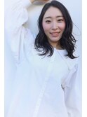 【SYNC】黒髪でもゆるふわMIXパーマでお洒落感