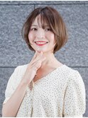 シルキーベージュまるみショートボブ【銀座】30代40代50代