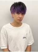 ツイストスパイラル波打ちスパイラルセンターパート刈り上げ束感