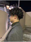 スパイラルパーマ/田町/眉カット/ビジネススタイル/メンズカット