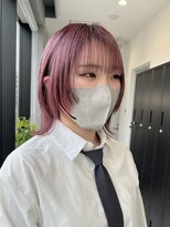 ゴウトゥデイシェアサロン 町田店(GO TODAY SHAiRE SALON)&nbsp;ピンク×ウルフ【町田/ウルフカット】