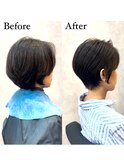 【乾かしただけ】癖毛を活かしたショート　本厚木
