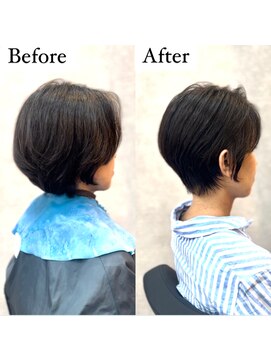 アグ ヘアー ミロ 本厚木店(Agu hair milo) 【乾かしただけ】癖毛を活かしたショート 本厚木