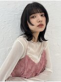 【阿形】ミディアムレイヤーカットウルフカット顔周り姫カット