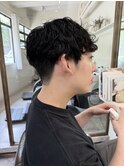 メンズマッシュ刈り上げパーマ
