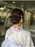 浴衣のヘアセット
