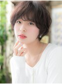大人かわいいくせ毛風黒髪小顔ボブショートh3川口20代30代40代
