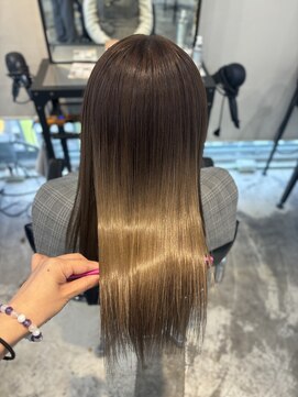 ゲーム 原宿店(GAME) ダブルカラーミルクティーベージュカラーケアブリーチ韓国