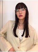 ストレート黒髪ロング