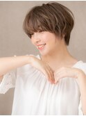 マロンベージュ似合わせカットマッシュショートX志木20代30代