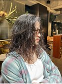 メンズロング×パーマスタイル