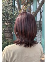 ツキ(tsuki.) 《tsuki.》くびれbob × OWAY organic color deep pink