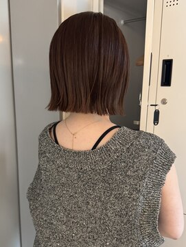 ラフ 立川(Laff) 大人ボブ　切りっぱなしボブ　前下がりボブ　縮毛矯正　髪質改善