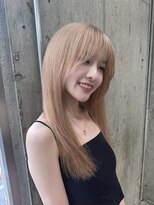 サンク 原宿 表参道(cinq) ダブルカラーハイトーンカラーピンクブラウンベージュカラー30代