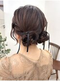 お呼ばれヘアアレンジ ゆるふわツインスタイル
