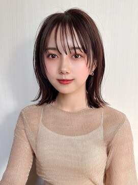 アフロート エル 錦糸町(AFLOAT L) 【20代30代】小顔レイヤーミディアム/黒髪/暗髪/ココアベージュ