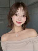 ボブ/レイヤーカット/髪質改善/ウェットヘア/オリーブベージュ