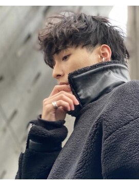 ベル 銀座並木通り店(Belle) 女性好感度も抜群!メンズ マッシュウルフ&くせ毛パーマ《銀座