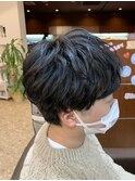 王道マッシュショート×ゆるパーマ 30代40代50代