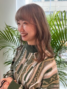 カフ(CAF) CAF FUKO ミルクティーベージュカラー/おくれ毛/大阪/心斎橋