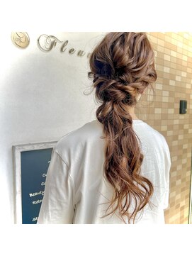 フルーヴ(Fleuve) ラフウェーブ　編みおろし　アレンジ♪