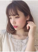 インナーグレージュ/マチルダボブ/前髪/ピンクベージュ/錦糸町