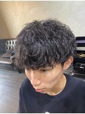スーツツーブロックマッシュ束感モテる黒髪ツイスパ流行