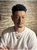 宮城リョータ風パーマ 福岡メンズパーマ オールバックスタイル