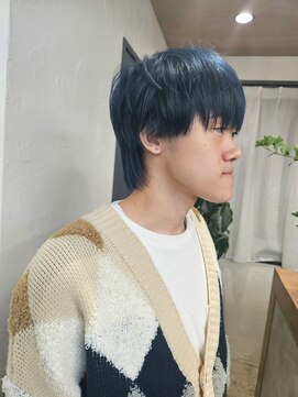 イット(it.) it.YUI  ケアブリーチ ネイビーブルー マッシュウルフ