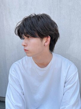 トルネード(TORNADO) メンズショートセンターパートアップバングパーマ絶壁K20240511