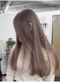 ミルクティーピンク/髪質改善/ダブルカラー/ケアブリーチ/20代
