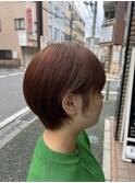 ショートボブ×酸性ストレート