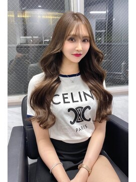 ランズ(LANDS) シールエクステ 顔まわりレイヤーカット 【韓国ヘア 大阪 梅田】