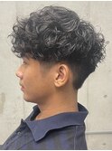 ハイトーンカラー/マッシュパーマ/アースカラー/men's/