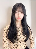 韓国レイヤーカット×ワンカール（20代/30代/韓国/髪質改善）A92