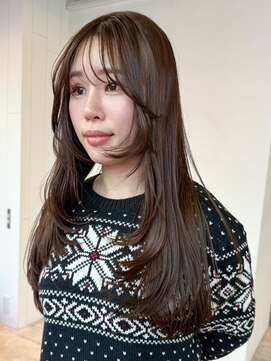 アルバム 池袋(ALBUM) ロング顔周りレイヤーおくれ毛美髪韓国ヘア_ba539811