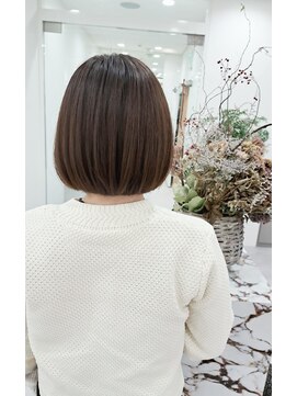 アイコニックナゴヤ(AIconic nagoya) アゴラインボブ/ベージュ系カラー/直毛/内巻き(by木村)