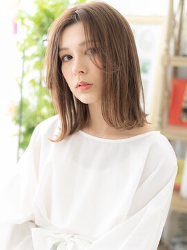 カバーヘア ブリス 志木南口駅前店(COVER HAIR bliss) かきあげバングハイライト小顔くびレイヤーc6志木20代30代40代