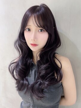 アルバム 池袋(ALBUM) 暗めカラーロンググレージュ韓国ヘア顔周りレイヤー_F41017