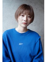 カライングドゥ(ing deux)&nbsp;大人可愛い20代30代40代黒髪前下がりショートボブ丸みショート◎