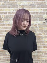 ギャラクシーアンブレラ 水戸店(GALAXY&BRELLA)&nbsp;ピンクベージュ×ハッシュカット