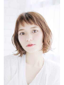 ヘアーサロン セル(Hair Salon CELL) 甘辛ショートボブ　オン眉　アッシュベージュ