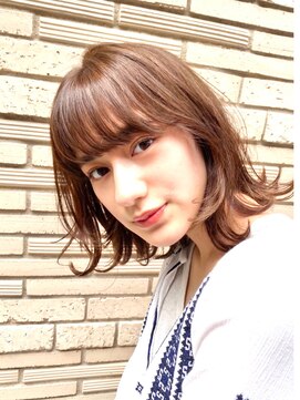 ミエル ヘア 新宿(miel hair) 【mielhair新宿本店】切りっぱなし外ハネボブ