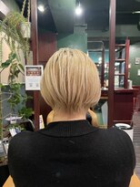 プレゼンスセタガヤ(PRESENCE SETAGAYA)&nbsp;ハンサムショート/ハイトーン/ベージュ/マッシュショート